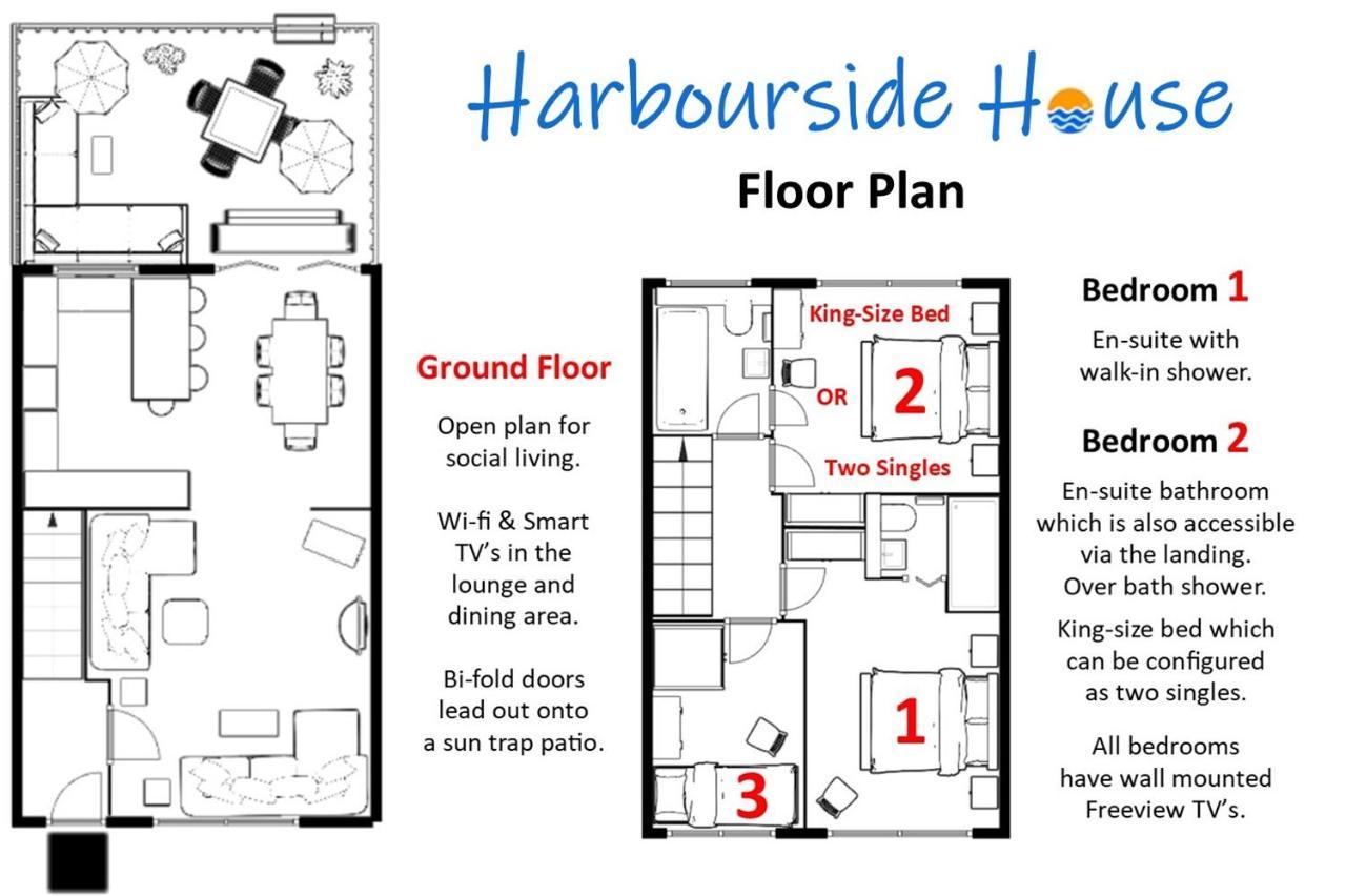 Harbourside House - Great Location - Parking - 2 En-Suites - Sleeps 5 Plus 1 Poole Extérieur photo